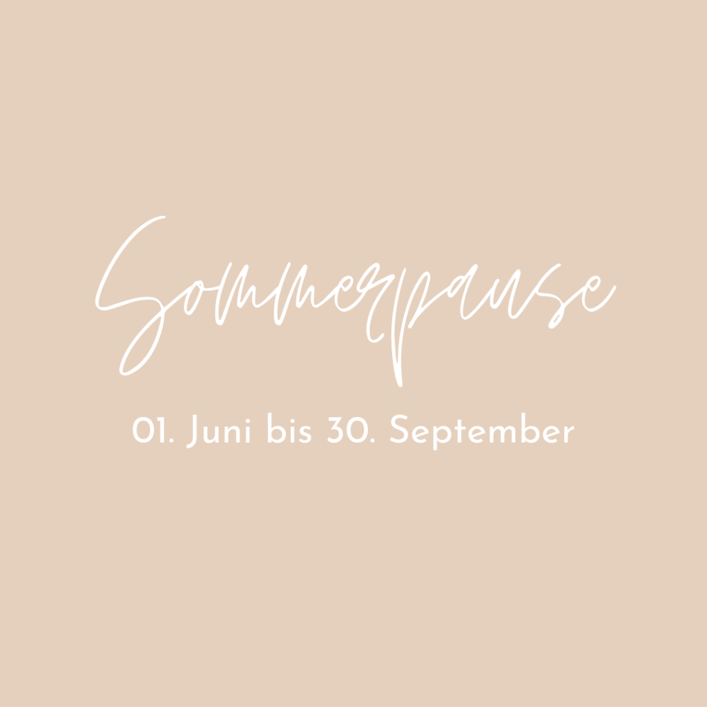 Good vibes: Sommerpause